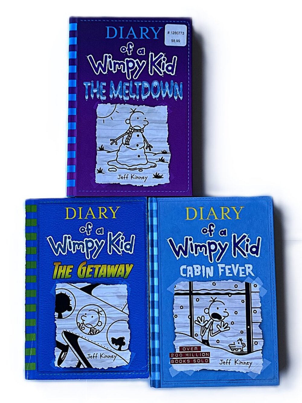Diary of a Wimpy Kid Books by Jeff Kinney Set of 3 Like New